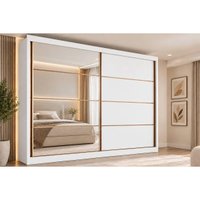 Guarda Roupas 2 Portas de Correr 2 Ptas 1 Esp 6 Gav Sevilha Europa Branco