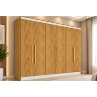 Guarda Roupa Solteiro 6Portas 4Gavetas Oslo Peroba Europa