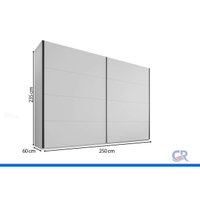 Guarda Roupa 2 Portas 2Ptas 1Esp 4Gav Samara Europa CastanhaOff