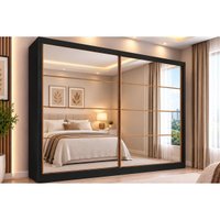 Guarda Roupas 2 Portas de Correr Esp 6 Gav Sevilha Europa Preto