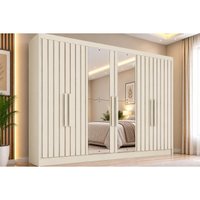 Guarda Roupa 6 Portas 6Ptas Rip 2Esp 6Gvs Potente Europa OffWh