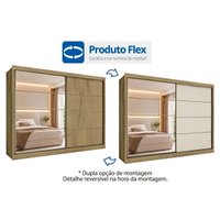Guarda Roupas 2 Portas de Correr 2 Ptas 1 Esp 6 Gav Sevilha Europa Peroba