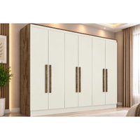Guarda Roupa 6 Portas 6Portas 4Gavetas Oslo Europa Brauna/OffWh