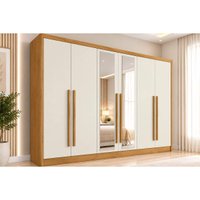 Guarda Roupa 6 Portas 2 Esp 4 Gav Alba Europa Peroba