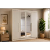 Guarda Roupa 4 Portas 4Portas 2Esp 3Gv Nantes Europa Off White