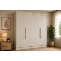 Guarda Roupa 4 Portas 4Portas 3Gavetas Nantes Europa Off White