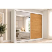 Guarda Roupa Solteiro 2Ptas 1Esp 3Gavs Mali OffWh/Peroba Europa