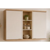 Armário Cozinha Modulado Aéreo Bless 2 Ptas 120cm Jequitiba/Off Linea