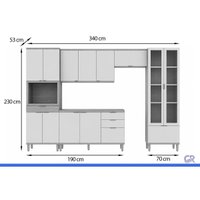 Kit Modulado 5 Peças 11 Portas Bless CZ664 Off Linea