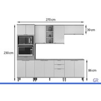 Kit Modulado 5 Peças 11 Portas Bless CZ666 Off Linea