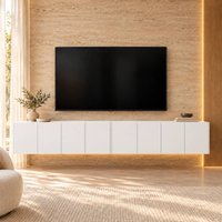 Rack para TV até 75 Polegadas com 8 Portas Suspenso 247cm Multimóveis MP1911
