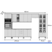Cozinha Modulada 7 Peças 15 Portas Bless CZ676 Off Linea