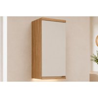 Armário Cozinha Modulado Aéreo Bless 1 Porta 40cm Jequitiba/Off Linea