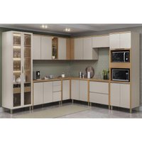 Cozinha Completa 10 Peças 20 Portas Allure CZ661 Gris Linea