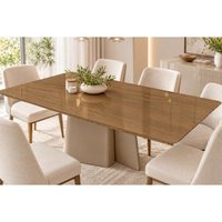 Tampo Madeirado Mesa TA26 Madeira/Vidro 160cm Car Kappesberg