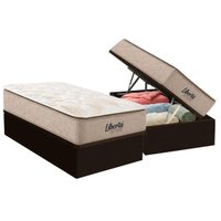 Cama Box Baú CRC Solteiro +Colchão Molas Ensacadas Libertá Inovaflex -