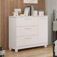 Cômoda Infantil 100% MDF com 1 Porta e 3 Gavetas 98cm Multimóveis CRPER-CMO018 Branco