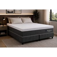 Cama Box CRC Queen +Colchão Molas Ensacadas Piemonte Orthoflex -