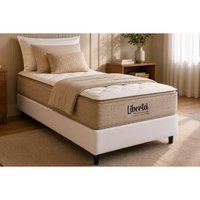 Cama Box CRC Solteiro +Colchão Molas Ensacadas Libertá Inovaflex 88