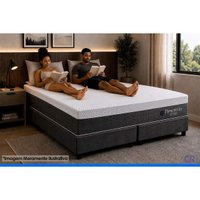 Cama Box CRC Solt +Colchão Molas Ensacadas Piemonte Orthoflex -