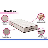 Cama Baú c/Aux CRC Solt+Colchão Anatômico Ortopédico Fit 2.0 Ortobom