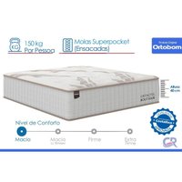 Cama Box CRC Casal +Colchão Molas Super Pocket Hotel Boutique Ortobom 138
