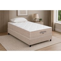Cama Box CRC Solteiro +Colchão D33 D45 Genova Orthoflex 88x188