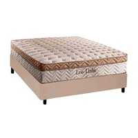 Cama Box CRC Casal +Colchão Molas Master Pocket Eco Linho Paropas 138x188