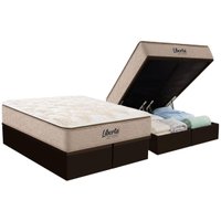 Cama Box Baú CRC Queen +Colchão Molas Ensacadas Libertá Inovaflex 158