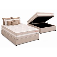 Cama Box Baú CRC Casal +Colchão Molas Ensacadas Bergamo Orthoflex 138