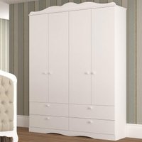 Guarda-Roupa Infantil 100% MDF 4 Portas e 4 Gavetas 158cm Multimóveis CRPER-GRP130 Branco