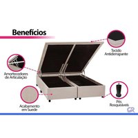 Cama Box Baú CRC Casal+Colchão Molas Master Pocket Pró Vida Ortobom 138