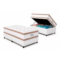 Cama Box Baú CRC Solt+Colchão Anatômico Sofhistic Orthoflex