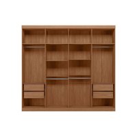 Guarda Roupa Solteiro 8 Ptas 2Esp 4 Gv Master Cinamom S. Andirá