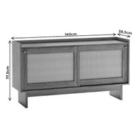 Aparador Sala Átria c/2 Portas 140cm Freijo Carraro