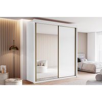 Guarda Roupa Solteiro 2 Ptas 1 Esp 4Gv Chicago Branco Conquista