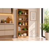 Paneleiro Cozinha Modulado Liga 5 Prateleiras 80cm Canela Kappesberg