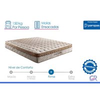 Cama Box CRC Queen +Colchão Molas Ensacadas Eco Linho Paropas 158x198