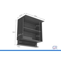 Armário Cozinha Aéreo Liga 2 Portas 90cm Canela Kappesberg