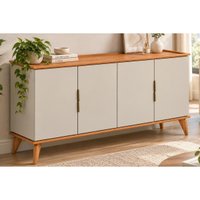 Aparador Sala Evora c/4 Portas 160cm Jequitiba Linea