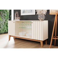 Aparador Sala Eiffel c/4 Portas 150cm Off White Henn
