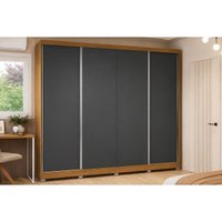 Guarda Roupa Solteiro 4Pts 3Gv Pés CB03T590 OffWhite Kappesberg