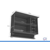 Armário Cozinha Aéreo Liga 3 Portas 120cm Canela Kappesberg