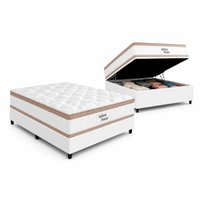 Cama Box Baú CRC Casal+Colchão Anatômico Sofhistic Orthoflex