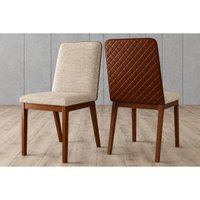 Kit 2un Cadeiras Jantar Pietra Corano Caramelo/Amêndoa Henn