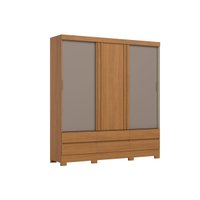 Guarda Roupa Solteiro 3 Portas 6 Gavs B386 Flex Cinamom Henn