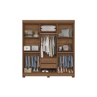 Guarda Roupa Solteiro 6 Ptas 2Esp Pés Toledo Cinamomo S. Andirá