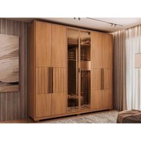 Guarda Roupa Solteiro 6 Portas 2 Vid 4 Gv Toronto Cedro Carraro