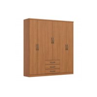 Guarda Roupa Solteiro 6 Portas 3 Gavs Caju Cinamomo Henn