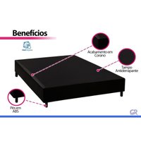 Cama Box CRC Casal+Colchão Ortopédico Confort Ortobom 138